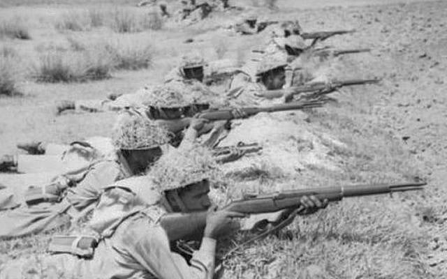Pakistani soldiers during the 1947–1948 Indo-Pakistani war over Kashmir. (Wikipedia)