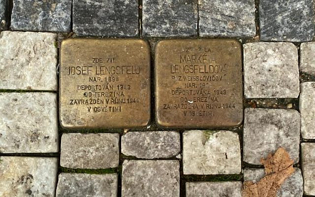Two Holocaust stones are situated side by side near Prague's Tančící Dům landmark.
Source: Allia Bukhari Two Holocaust stones are situated side by side near Prague's Tančící Dům landmark.
Source: Allia Bukhari