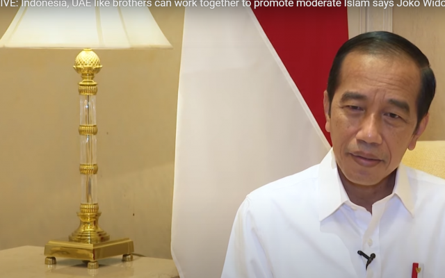 President Joko Widodo speaks to Emirate News Agency / Source: James M. Dorsey President Joko Widodo speaks to Emirate News Agency / Source: James M. Dorsey