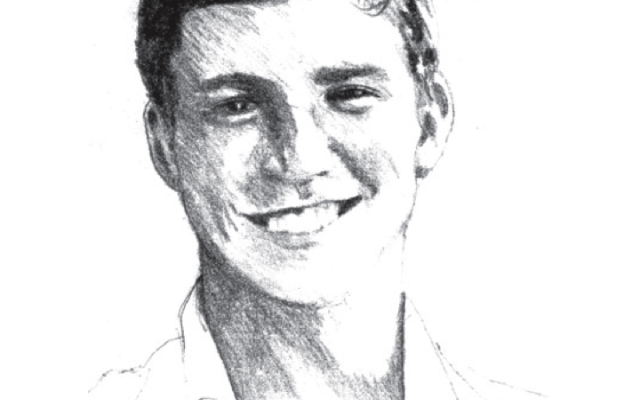 Lt Alex Singer z"l.  Drawing (c) T. Book, 2025