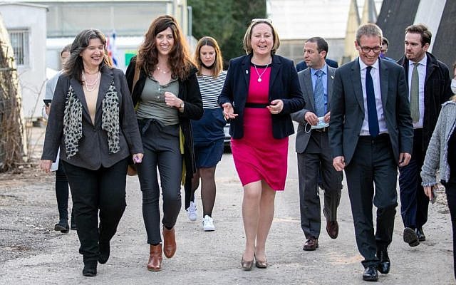 Anne-Marie Trevelyan during her trade visit to Israel