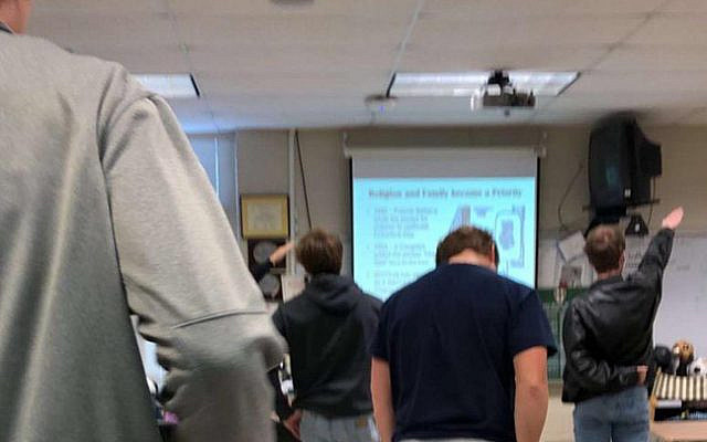 Facebook screenshot of the incident posted by one of the students.
