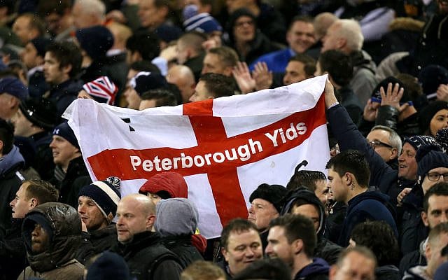 Tottenham Hotspur fans holding a sign with the term 'Yids' in the stands during the Capital One Cup Semi Final, Second Leg at Bramall Lane, Sheffield. (Photo credit: Mike Egerton/PA Wire.) Via Jewish News Tottenham Hotspur fans holding a sign with the term 'Yids' in the stands during the Capital One Cup Semi Final, Second Leg at Bramall Lane, Sheffield. (Photo credit: Mike Egerton/PA Wire.) Via Jewish News