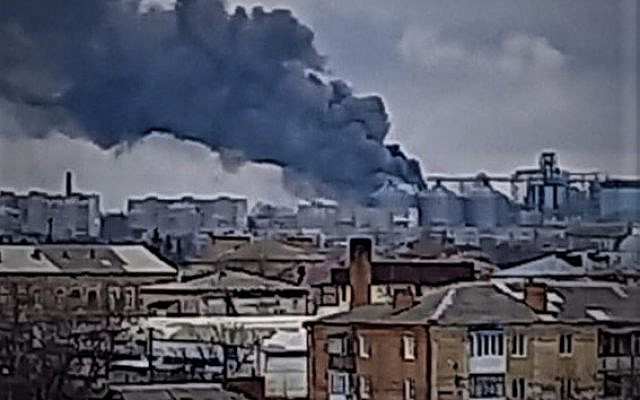 Bomb dropped on Uman, Ukraine in February. Photo by Eliora Yocheved bat Sarah