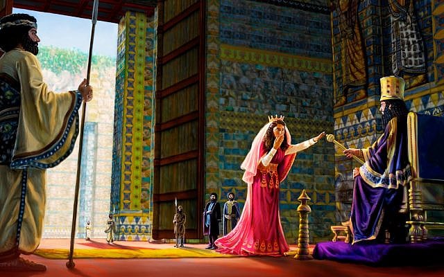 Queen Esther's audience with Ahasuerus. (via Twitter)
