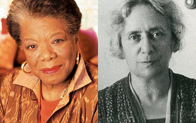 Poet & Civil Rights Activist Maya Angelou and Henrietta Szold, Founder of Hadassah, the Women's Zionist Organization of America; photo courtesy of Hadassah