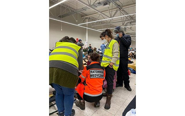 Hadassah Medical Organization treating Ukrainian refugees in Poland; photo courtesy of Hadassah