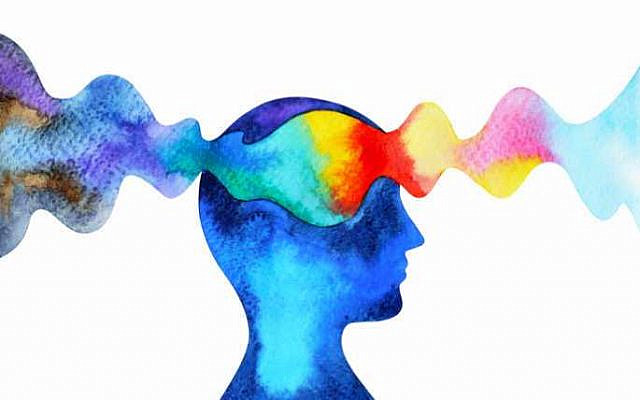 human head chakra power inspiration abstract thinking watercolor painting illustration design hand drawn