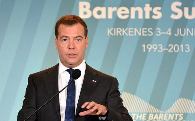 Prime Minister Dmitry Medvedev represented Russia at the Barents Summit in Kirkenes in 2013. Photo: Thomas Nilsen Prime Minister Dmitry Medvedev represented Russia at the Barents Summit in Kirkenes in 2013. Photo: Thomas Nilsen