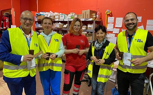 Hadassah International Executive Director Jorge Diener (left) with member of the Hadassah Humanitarian Mission in Ukraine Team. Photo courtesy of Hadassah.