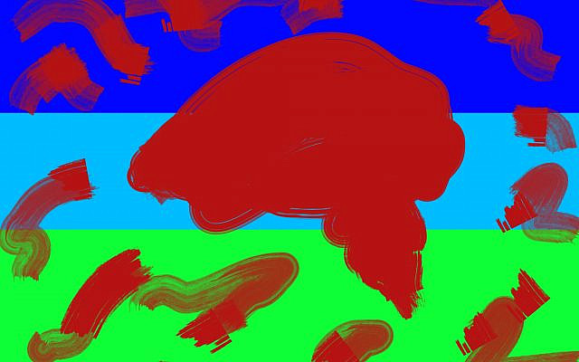 Brain Blood on the Earth, image by Audrey N. Glickman.  Used with permission.