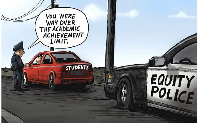 Pat Cross cartoon "Equity-Police," July 24, 2022. Reprinted with permission from thecollegefix.com. Pat Cross cartoon "Equity-Police," July 24, 2022. Reprinted with permission from thecollegefix.com.