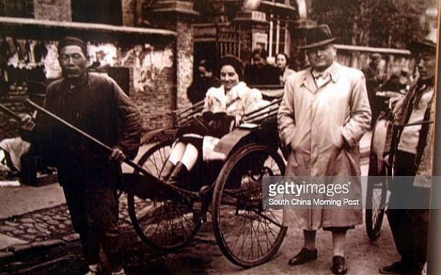 Eric Goldstaub was one of the Austrian Jews helped by Ho Fengshan to escape to Shanghai from the Nazi. The shot is taken from an exhibition "Visa for life: Diplomats who rescued jews" at the Jewish Community centre, Mid-Levels. (Photo by Martin Chan/South China Morning Post via Getty Images)
