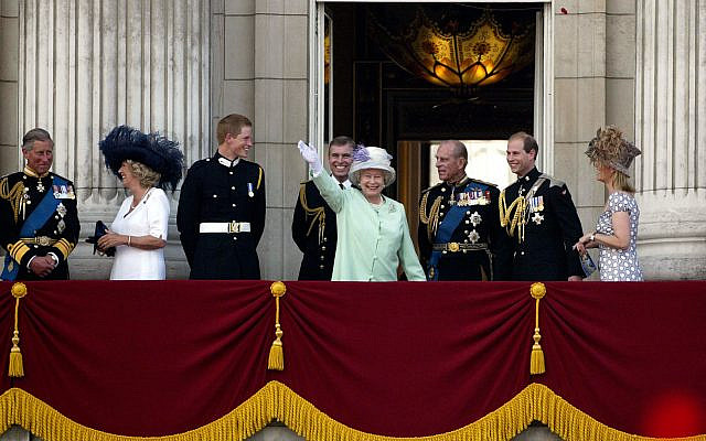 Britain's Queen Elizabeth II (4th-R) waves to the crowd as members of the royal family (L-R) Prince Charles; Camilla, Duchess of Cornwall; Prince Harry; The Duke of York; The Duke of Edinburgh; The Earl of Wessex; and The Countess of Wessex look on at Buckingham Palace as part of the celebrations of the 60th anniversary of VE Day in London, July 10, 2005. Thousands of British war veterans gathered in central London on Sunday to mark the 60th anniversary of the end of World War Two, a ceremony made all the more poignant by last week's deadly bombings in the capital. REUTERS/Paul Hackett RD/SA Britain's Queen Elizabeth II (4th-R) waves to the crowd as members of the royal family (L-R) Prince Charles; Camilla, Duchess of Cornwall; Prince Harry; The Duke of York; The Duke of Edinburgh; The Earl of Wessex; and The Countess of Wessex look on at Buckingham Palace as part of the celebrations of the 60th anniversary of VE Day in London, July 10, 2005. Thousands of British war veterans gathered in central London on Sunday to mark the 60th anniversary of the end of World War Two, a ceremony made all the more poignant by last week's deadly bombings in the capital. REUTERS/Paul Hackett RD/SA