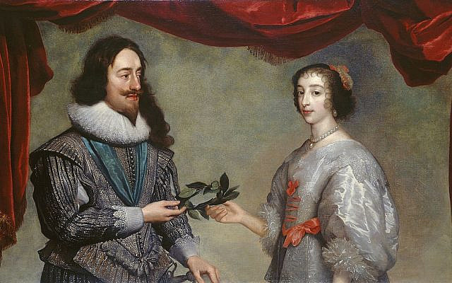 Charles (l) handing a laurel wreath to Henrietta Maria, by Daniël Mijtens, c. 1631. (Public Domain/ Wikimedia Commons) Charles (l) handing a laurel wreath to Henrietta Maria, by Daniël Mijtens, c. 1631. (Public Domain/ Wikimedia Commons)