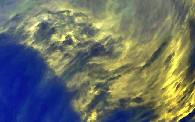 Inna Rogatchi@ The Birth of Storm. Abstract Visions in Blue & Yellow series. 2022.