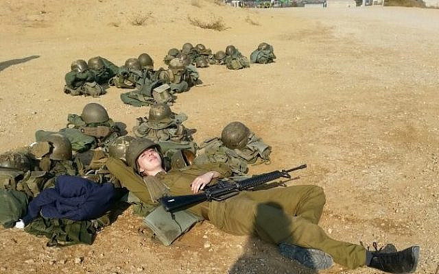 The author in basic training at Niztanim Base (c. 2013)