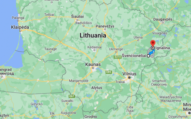 Švenčionėliai-to-Ignalina-Google-Maps