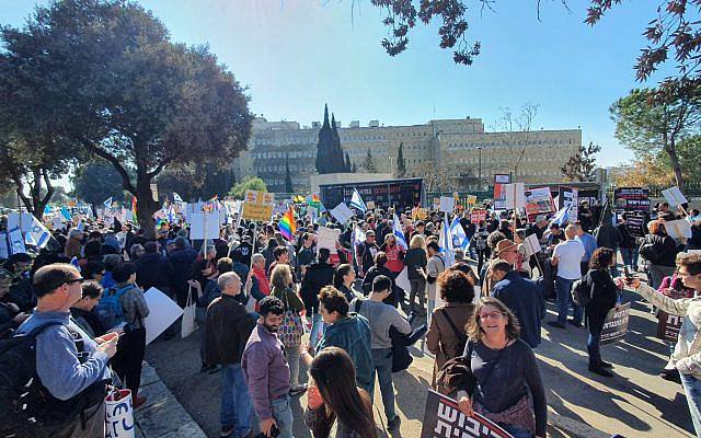 December 29, 2022 demonstration against the new government. Photo by Avshalom Cohen Bar