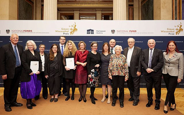 Laureates and the Jury of The Simon Wiesenthal Prize 2022 at the special ceremony at the Austrian Parliament. March 13, 2023. Vienna. (C) Courtesy: Austrian National Fund. With kind permission.