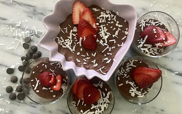 Strawberry Chocolate Pudding Passover Dessert. Photo courtesy of the author.