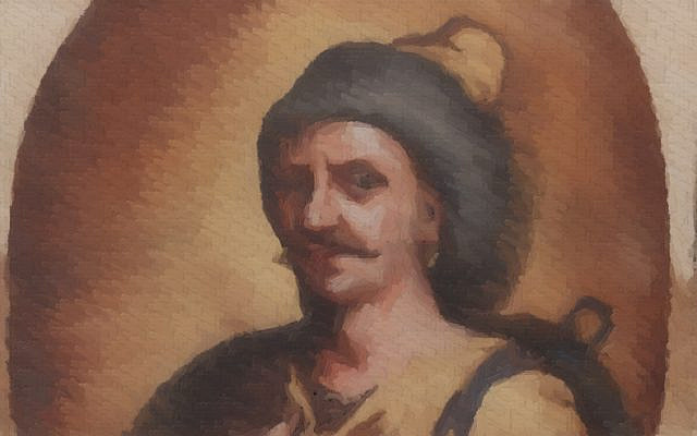Marco Polo; image colorized and modified by the author, from a photograph taken by the author.