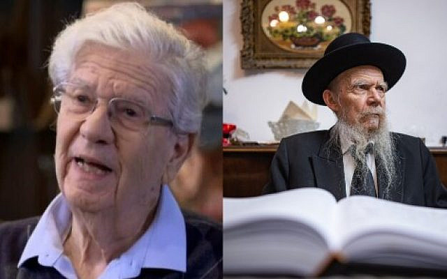 Former Supreme Court justice Aharon Barak (left) and Rabbi Gershon Edelstein (right). (Source: Channel 13 screenshot / Flash90) Former Supreme Court justice Aharon Barak (left) and Rabbi Gershon Edelstein (right). (Source: Channel 13 screenshot / Flash90)