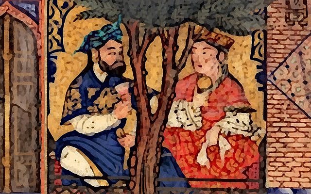 Dressed as Mongols; image colorized and modified by the author, obtained from Wikimedia Commons, Nushirvan Eating-Shahnama-MET_DT214034, in the public domain. Dressed as Mongols; image colorized and modified by the author, obtained from Wikimedia Commons, Nushirvan Eating-Shahnama-MET_DT214034, in the public domain.