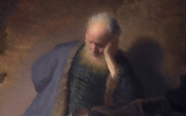 Rabbi Pondering a Conflict; image colorized and modified by the author, obtained from Wikimedia Commons, Jeremiah Lamenting, by Rembrandt, Rijksmuseum, in the public domain. Rabbi Pondering a Conflict; image colorized and modified by the author, obtained from Wikimedia Commons, Jeremiah Lamenting, by Rembrandt, Rijksmuseum, in the public domain.