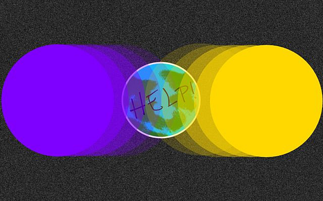 The Venn diagram is barely meeting, let alone fully overlapping.  Image by Audrey N. Glickman, used by permission.