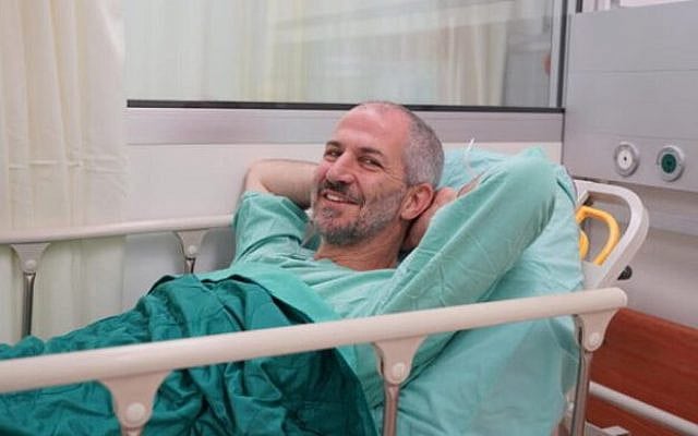 Arnon Segal donated a kidney on July 10, 2023, on the condition it would go to a Jew. (courtesy, Beilinson Hospital and Soroka Medical Center)