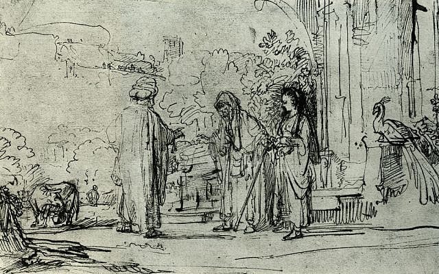 'Sarah Complaining of Hagar to Abraham,' by Rembrandt, c. 1643-44.