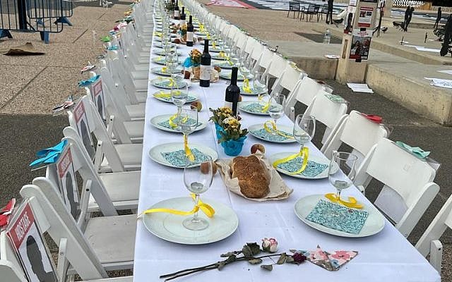 Ready for the Returning Hostages Dinner, Tel Aviv Museum. (courtesy)