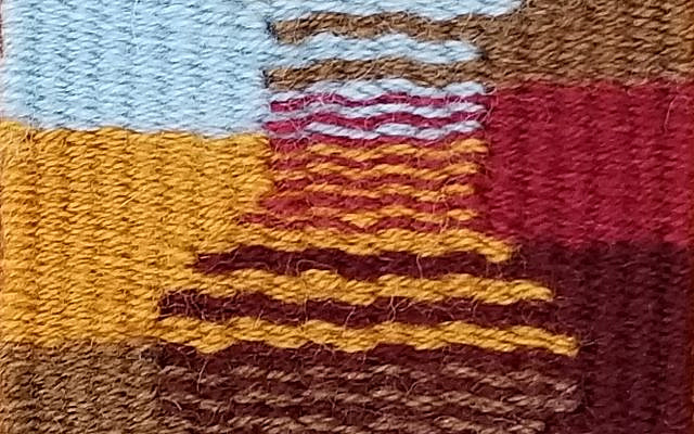Photo of author's Hatched Jug Tapestry courtesy of the author.