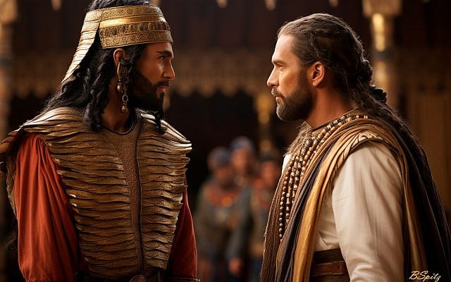 Judah confronts Joseph (AI image by author)