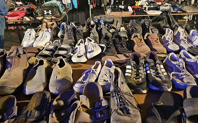 Shoes collected from the Nova festival. Photo: Jessica Levine Kupferberg