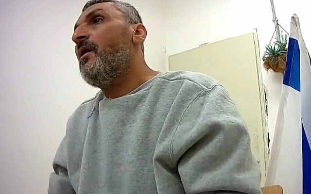 Muhammad Darwish Amara, identified by the IDF as a member of the Palestinian Islamic Jihad, is seen in an interrogation video published January 1, 2024. (Israel Defense Forces) Muhammad Darwish Amara, identified by the IDF as a member of the Palestinian Islamic Jihad, is seen in an interrogation video published January 1, 2024. (Israel Defense Forces)