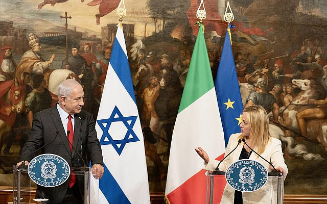 Bibi Netanyahu and Giorgia Meloni