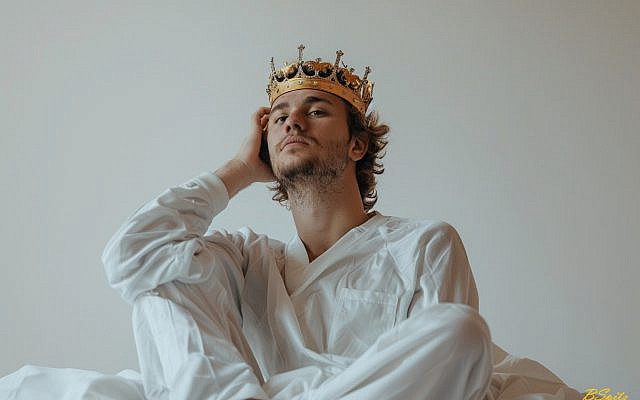 "Unrobed King" (AI art by author)