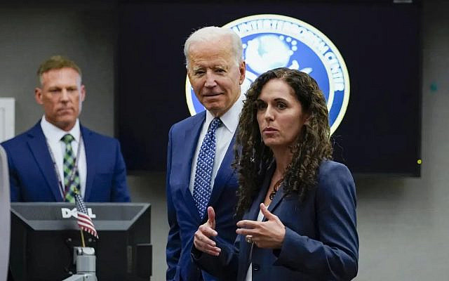 President Biden and Director of the National CounterTerrorism Center (NCTC) , Christine Abizaid, Mclean July 27, 2021 / Photo: Susan Walsh. President Biden and Director of the National CounterTerrorism Center (NCTC) , Christine Abizaid, Mclean July 27, 2021 / Photo: Susan Walsh.