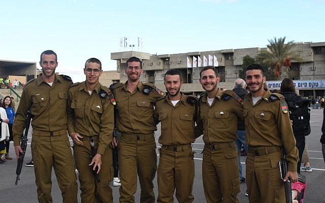 Completion of Officers Training Course:

On the left- Amitai Granot HY"D
Third from the left- Eitan Fisch HY"D
Fifth from the left- Daniel Peretz HY"D 

חבל על דאבדין ולא מתשכחין

Picture courtesy of the Granot Family