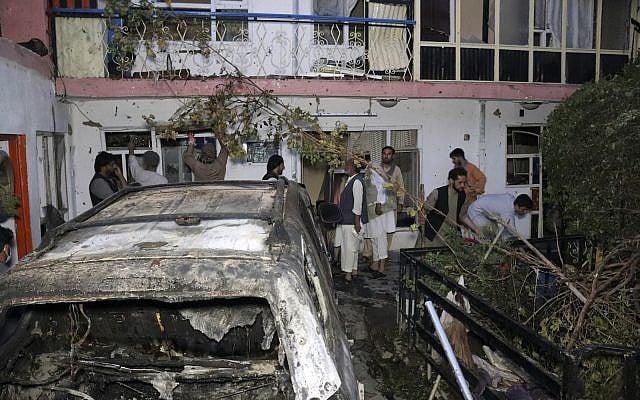 Afghans inspect damage of Ahmadi family house after US drone strike in Kabul, Afghanistan, Aug. 29, 2021. (AP Photo/Khwaja Tawfiq Sediqi, File) Afghans inspect damage of Ahmadi family house after US drone strike in Kabul, Afghanistan, Aug. 29, 2021. (AP Photo/Khwaja Tawfiq Sediqi, File)
