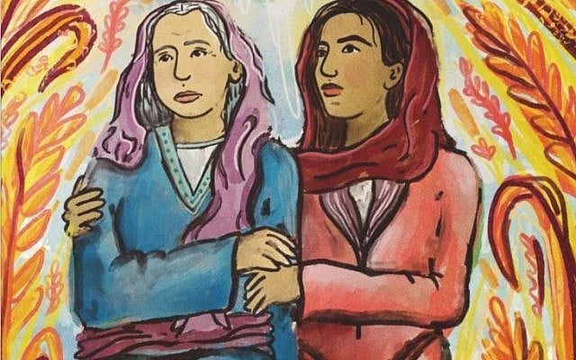 Ruth and Naomi, from Sefira Lightstone's 'Ruth,' part of the Chochmat Nashim project, 'SEEN.'