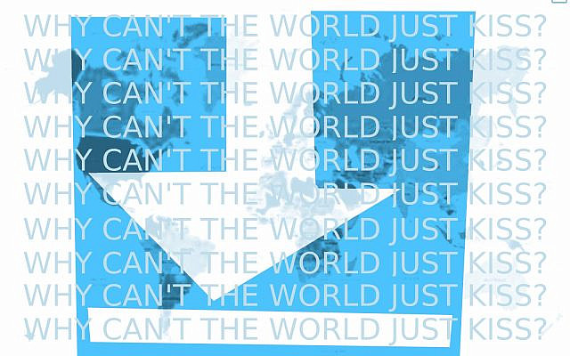 'Why Can't the World Just Kiss?' - Luca M Damiani - Kiss and Arrow 2024 - www.lucadamiani-art.com
