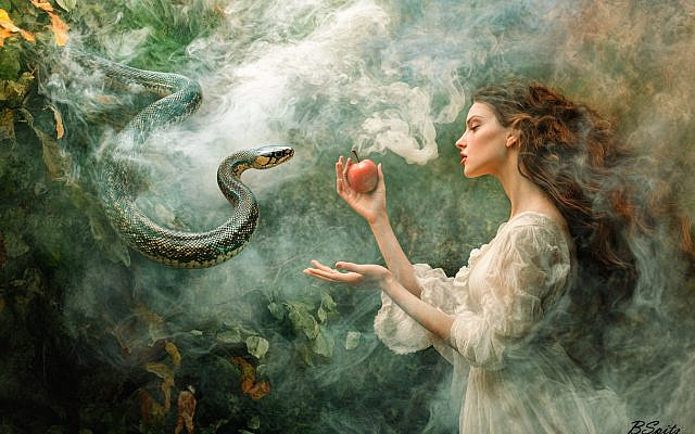 'Eve with the Snake' (AI image by author)