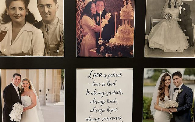(Pictured left to right: top row) Lenore and Hal Poller; Debby and Rich Mazon; Estelle and Robert Mazon; (pictured left to right: bottom row) Matthew and Erica Mazon; Vicki and Daniel Mazon. Photo courtesy of the author