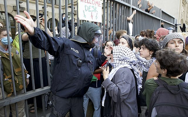 Germayn: Berlin Police Clear University Occupation, May 23, 2024. Photo: Michael Kuenne