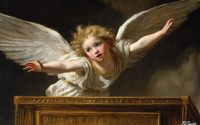 "Cherub over Ark" (AI image by author)