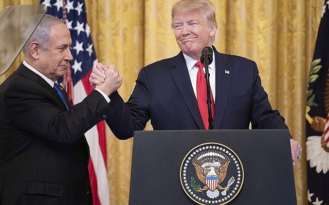 President Trump unveils a plan for  comprehensive peace agreement between Israel and the Palestinians, courtesy of wikicommons