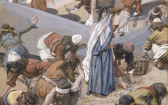 The Gathering of the Manna, Old Testament series, gouache on board, c. 1896–1902 by James Jacques Joseph Tissot (Public Domain)